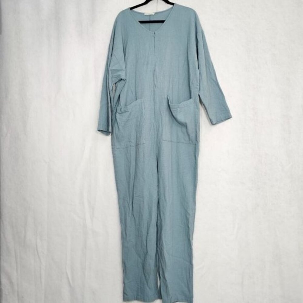 April Meets October Snuggle Oversized Jumpsuit In Jade One Size